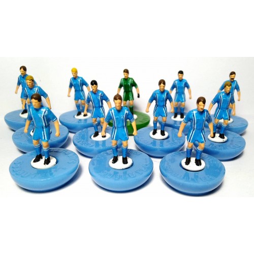 Subbuteo Andrew Table Soccer Coventry City 1974-78 on classic Hasbro bases